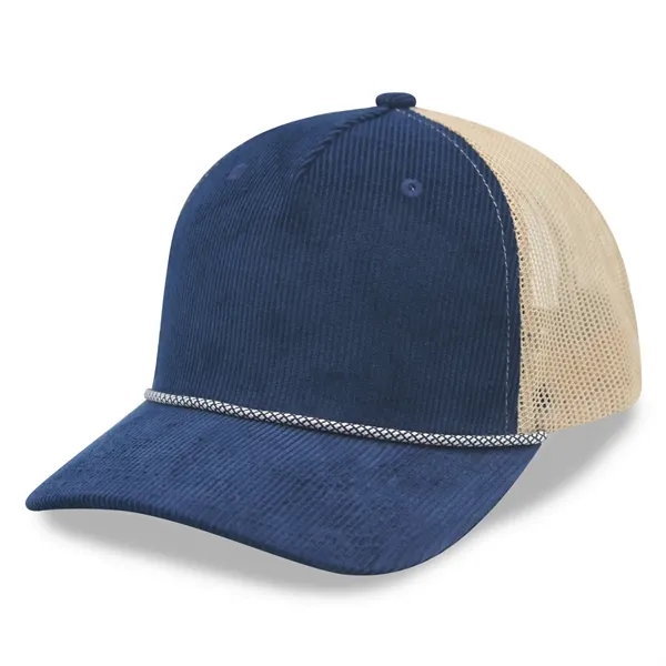 Corduroy 5 Panels Trucker Cap w/Rope - Corduroy 5 Panels Trucker Cap w/Rope - Image 20 of 31