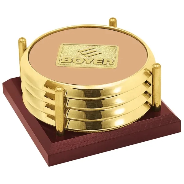 JAFFA® Four Coasters with Solid Cherry Tray - JAFFA® Four Coasters with Solid Cherry Tray - Image 7 of 25