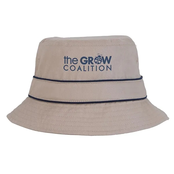 Cotton Bucket Hat with Trim - Cotton Bucket Hat with Trim - Image 0 of 11