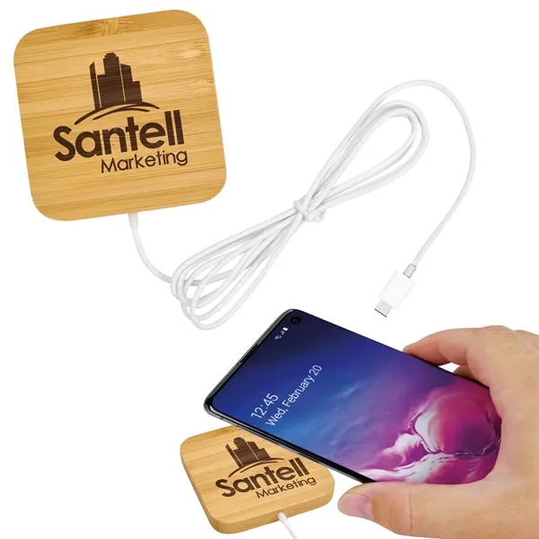 Good Value™ Bamboo Magnet-Hold 15W Wireless Charger - Good Value™ Bamboo Magnet-Hold 15W Wireless Charger - Image 2 of 8
