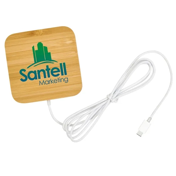 Good Value™ Bamboo Magnet-Hold 15W Wireless Charger - Good Value™ Bamboo Magnet-Hold 15W Wireless Charger - Image 3 of 8