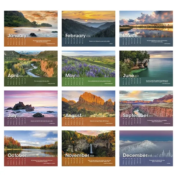 Triumph® Calendars Scenic Moments Large Desk Calendar - Triumph® Calendars Scenic Moments Large Desk Calendar - Image 4 of 38