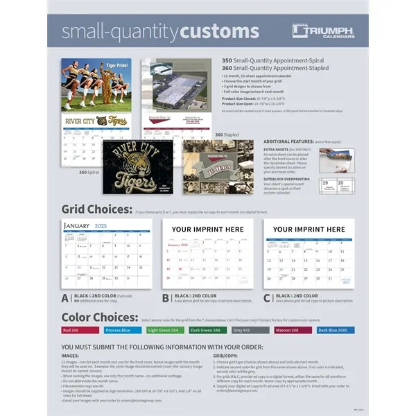 Triumph® Calendars Small Quantity Custom - Spiral Calendar - Triumph® Calendars Small Quantity Custom - Spiral Calendar - Image 6 of 24