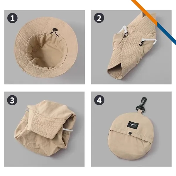 PeakBrim Foldable Hiking Bucket Hat With String - PeakBrim Foldable Hiking Bucket Hat With String - Image 3 of 20