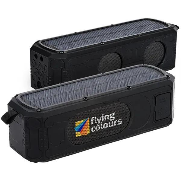 9W Solar Waterproof Bluetooth® Speaker/Power Bank - 9W Solar Waterproof Bluetooth® Speaker/Power Bank - Image 0 of 6