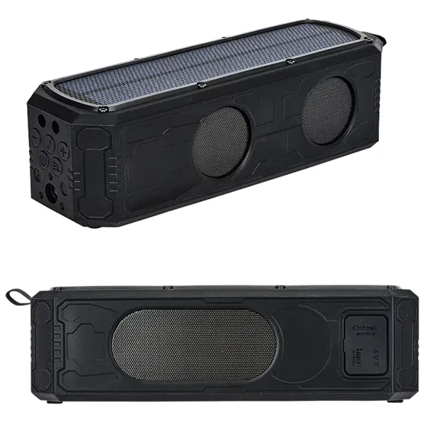 9W Solar Waterproof Bluetooth® Speaker/Power Bank - 9W Solar Waterproof Bluetooth® Speaker/Power Bank - Image 2 of 6