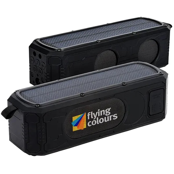9W Solar Waterproof Bluetooth® Speaker/Power Bank - 9W Solar Waterproof Bluetooth® Speaker/Power Bank - Image 3 of 6