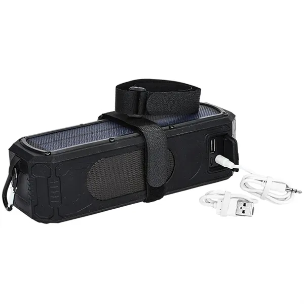 9W Solar Waterproof Bluetooth® Speaker/Power Bank - 9W Solar Waterproof Bluetooth® Speaker/Power Bank - Image 5 of 6