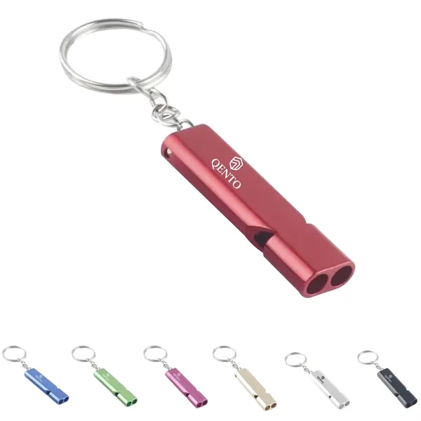 Stainless Steel Double Barrel Lifesaving Whistle - Stainless Steel Double Barrel Lifesaving Whistle - Image 0 of 7