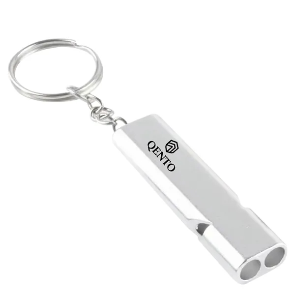 Stainless Steel Double Barrel Lifesaving Whistle - Stainless Steel Double Barrel Lifesaving Whistle - Image 2 of 7