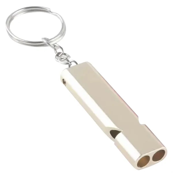 Stainless Steel Double Barrel Lifesaving Whistle - Stainless Steel Double Barrel Lifesaving Whistle - Image 3 of 7