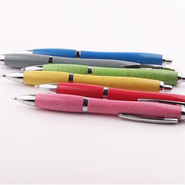 Eco Friendly Sustainable Wheat Straw Ballpoint Pens - Eco Friendly Sustainable Wheat Straw Ballpoint Pens - Image 1 of 5
