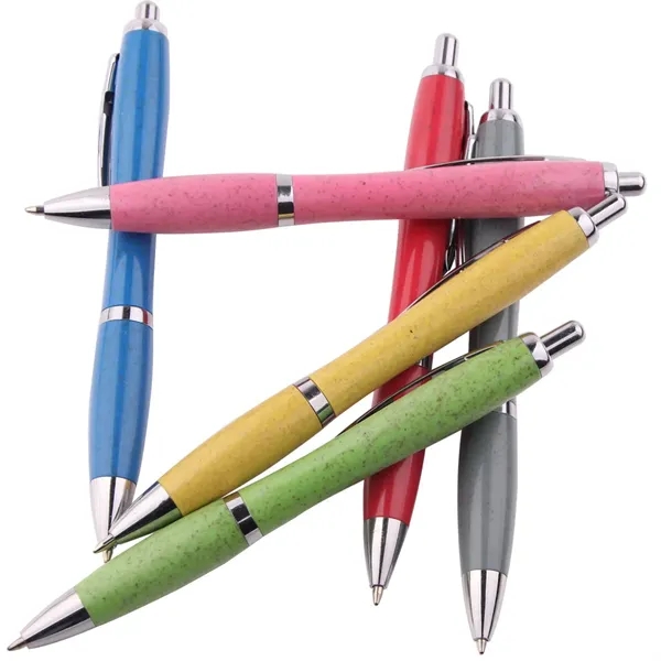 Eco Friendly Sustainable Wheat Straw Ballpoint Pens - Eco Friendly Sustainable Wheat Straw Ballpoint Pens - Image 3 of 5