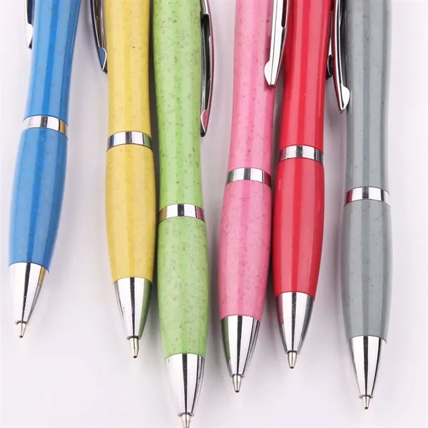 Eco Friendly Sustainable Wheat Straw Ballpoint Pens - Eco Friendly Sustainable Wheat Straw Ballpoint Pens - Image 5 of 5
