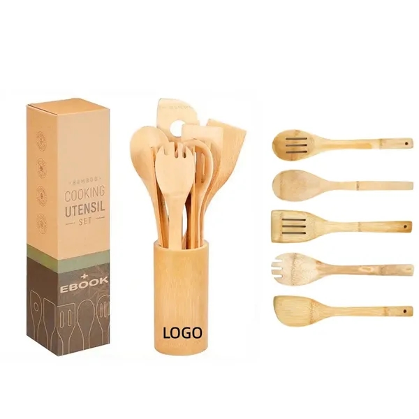 Bamboo Cooking Utensil Set - Bamboo Cooking Utensil Set - Image 0 of 5