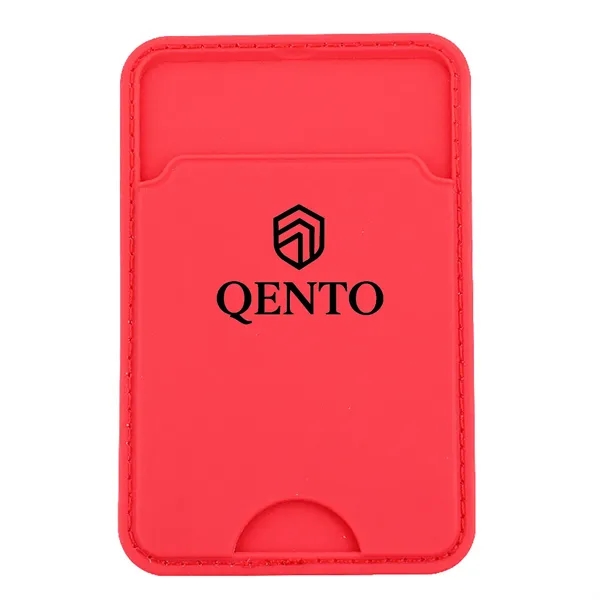 Silicone Phone Wallet with Adhesive Back and Single Pocket - Silicone Phone Wallet with Adhesive Back and Single Pocket - Image 1 of 9