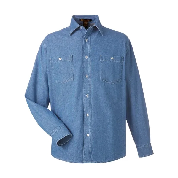 Harriton Unisex Denim Shirt Jacket - Harriton Unisex Denim Shirt Jacket - Image 3 of 4
