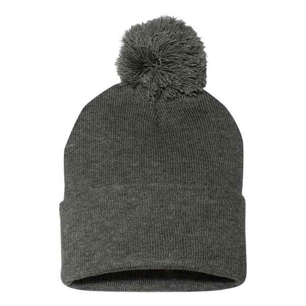 Sportsman 12" Pom-Pom Cuffed Beanie - Sportsman 12" Pom-Pom Cuffed Beanie - Image 8 of 48