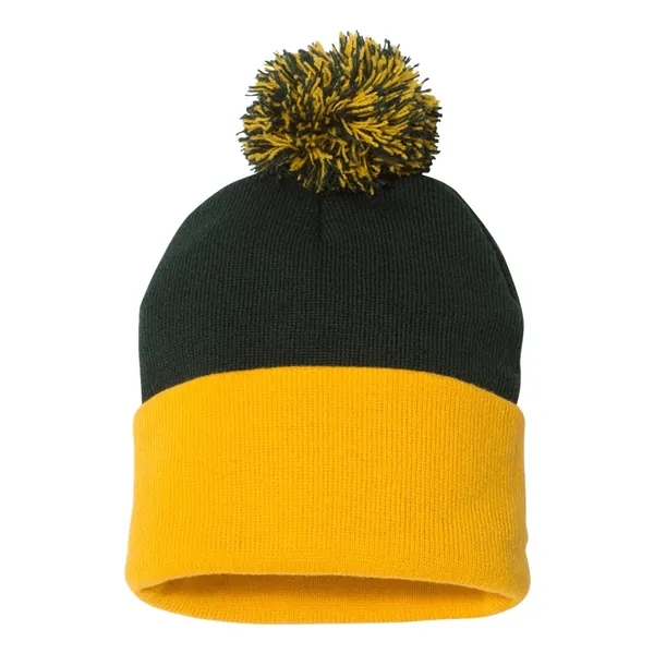 Sportsman 12" Pom-Pom Cuffed Beanie - Sportsman 12" Pom-Pom Cuffed Beanie - Image 18 of 48