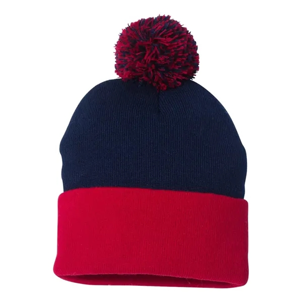 Sportsman 12" Pom-Pom Cuffed Beanie - Sportsman 12" Pom-Pom Cuffed Beanie - Image 34 of 48