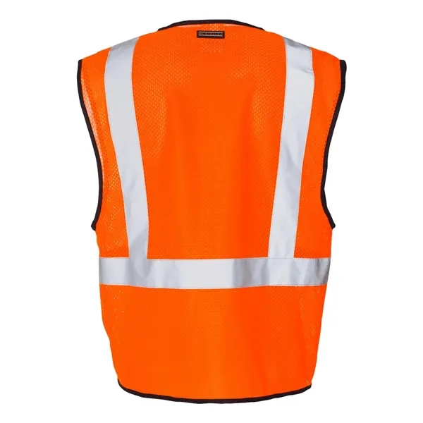 Kishigo Unisex Single Pocket Zipper Mesh Class 2 Vest - Kishigo Unisex Single Pocket Zipper Mesh Class 2 Vest - Image 6 of 6