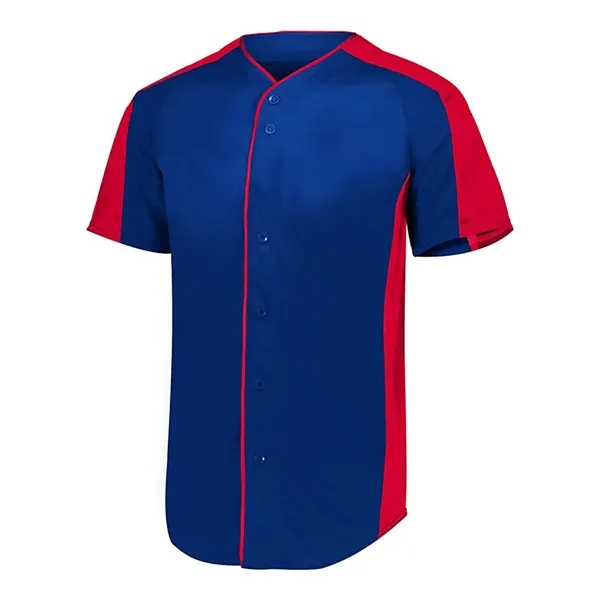 Augusta Sportswear Men's Full Button Baseball Jersey - Augusta Sportswear Men's Full Button Baseball Jersey - Image 4 of 10