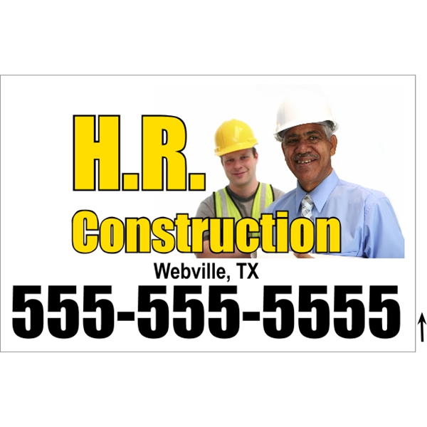 36" x 24" 4CP Corrugated Sign - 36" x 24" 4CP Corrugated Sign - Image 1 of 8