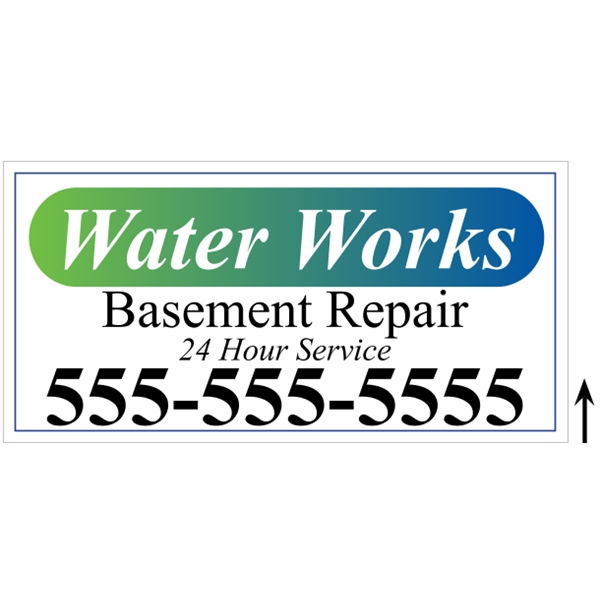 24" X 12" 4CP Corrugated Sign - 24" X 12" 4CP Corrugated Sign - Image 1 of 9