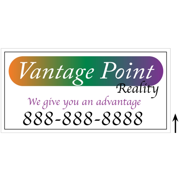 24" X 12" 4CP Corrugated Sign - 24" X 12" 4CP Corrugated Sign - Image 6 of 9