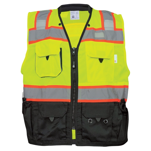 FrogWear® HV Premium High-Visibility Surveyors Safety Vest - FrogWear® HV Premium High-Visibility Surveyors Safety Vest - Image 0 of 3