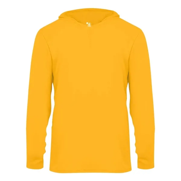 Badger Youth B-Core Long Sleeve Hooded T-Shirt - Badger Youth B-Core Long Sleeve Hooded T-Shirt - Image 10 of 34
