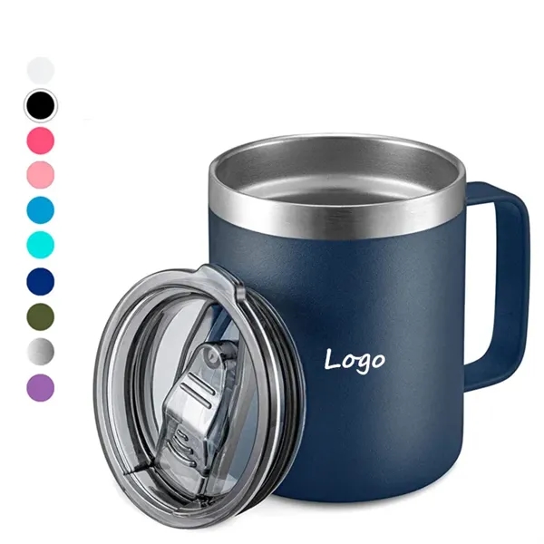 12oz Stainless Steel Insulated Coffee Mug with Handle - 12oz Stainless Steel Insulated Coffee Mug with Handle - Image 0 of 5