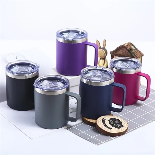 12oz Stainless Steel Insulated Coffee Mug with Handle - 12oz Stainless Steel Insulated Coffee Mug with Handle - Image 4 of 5