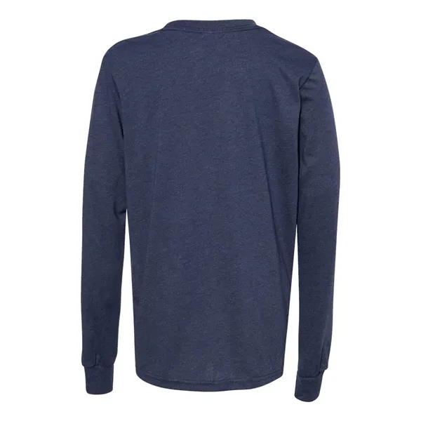 BELLA + CANVAS Youth Heather CVC Long Sleeve Tee - BELLA + CANVAS Youth Heather CVC Long Sleeve Tee - Image 12 of 18