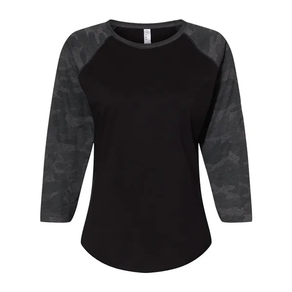 LAT Women's Baseball Fine Jersey Three-Quarter Sleeve Tee - LAT Women's Baseball Fine Jersey Three-Quarter Sleeve Tee - Image 1 of 22