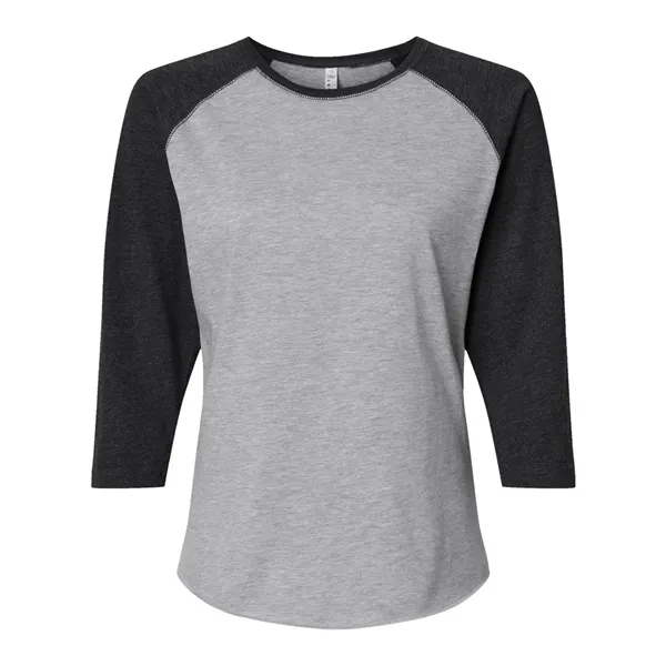 LAT Women's Baseball Fine Jersey Three-Quarter Sleeve Tee - LAT Women's Baseball Fine Jersey Three-Quarter Sleeve Tee - Image 15 of 22