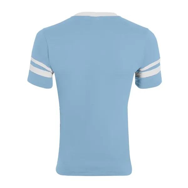 Augusta Sportswear Youth V-Neck Jersey with Striped Sleeves - Augusta Sportswear Youth V-Neck Jersey with Striped Sleeves - Image 11 of 23