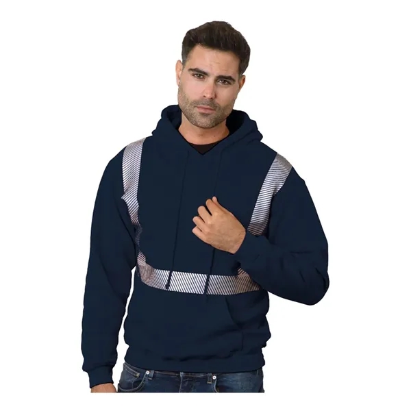 Bayside Unisex USA-Made High Visibility Hooded Sweatshirt