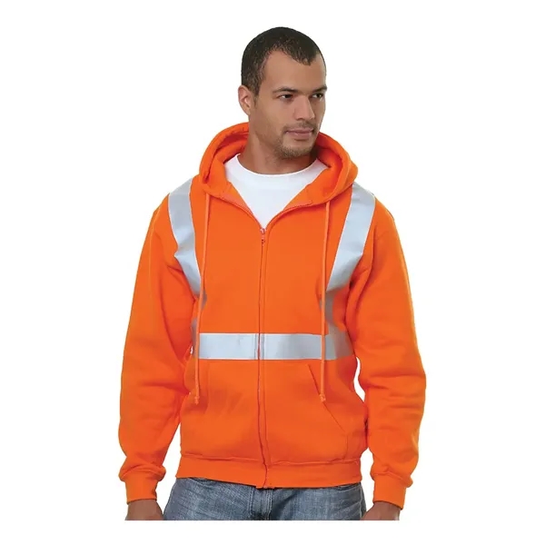 Bayside Men's USA-Made Hi-Visibility Full-Zip Hooded Swea...