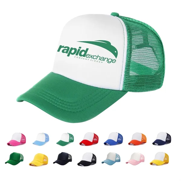 5 Panel Foam Trucker Mesh Cap - 5 Panel Foam Trucker Mesh Cap - Image 0 of 3