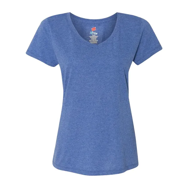 Hanes Women's Perfect-T Triblend V-Neck T-Shirt - Hanes Women's Perfect-T Triblend V-Neck T-Shirt - Image 10 of 13