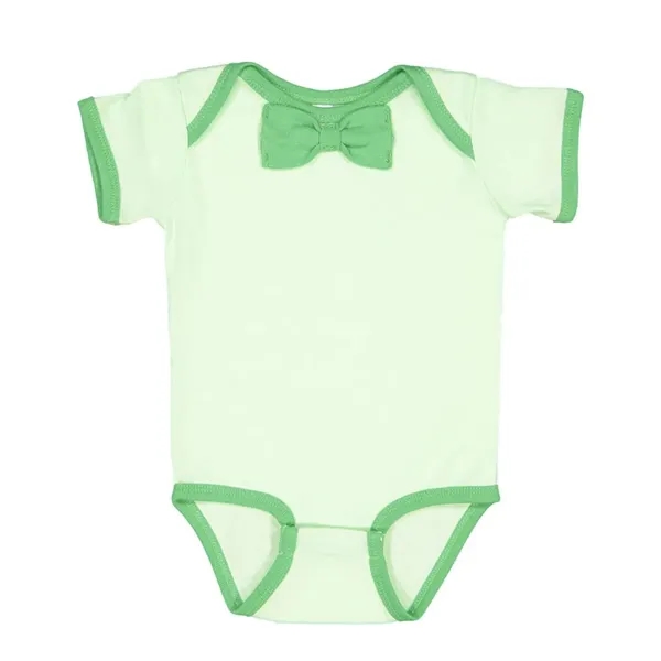 Rabbit Skins Infant Baby Rib Bow Tie Bodysuit - Rabbit Skins Infant Baby Rib Bow Tie Bodysuit - Image 2 of 4