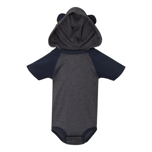 Rabbit Skins Infant Fine Jersey Raglan Bodysuit with Hood... - Rabbit Skins Infant Fine Jersey Raglan Bodysuit with Hood... - Image 5 of 12