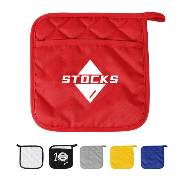 Cotton Pot Holder W/ Pocket - Cotton Pot Holder W/ Pocket - Image 0 of 5