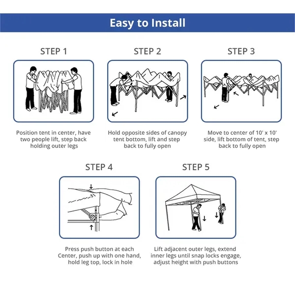 10ft Canopy tent package - Frame, Topper and backwall SS - 10ft Canopy tent package - Frame, Topper and backwall SS - Image 11 of 12