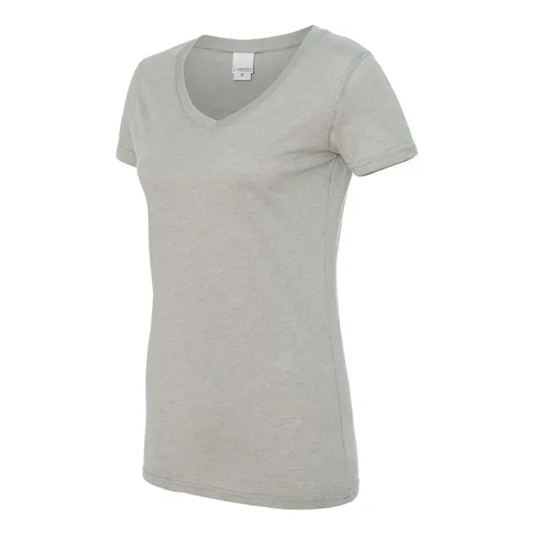 J. America Women's Glitter V-Neck T-Shirt - J. America Women's Glitter V-Neck T-Shirt - Image 7 of 14