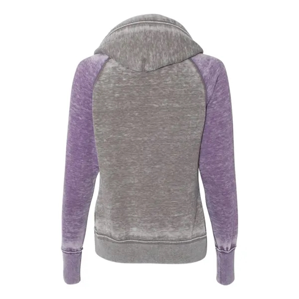 J. America Women's Zen Fleece Raglan Hooded Sweatshirt - J. America Women's Zen Fleece Raglan Hooded Sweatshirt - Image 4 of 6