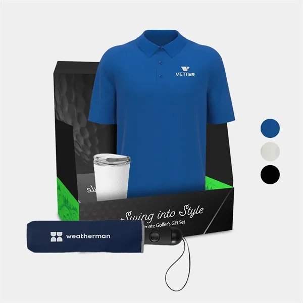 24 oz SWIG® Tumbler,Callaway Golf Polo & Umbrella Gift Set