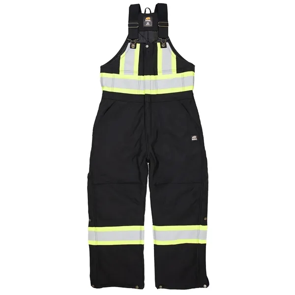 Berne Apparel Safety Striped Arctic Insulated Bib Overall - Berne Apparel Safety Striped Arctic Insulated Bib Overall - Image 0 of 1