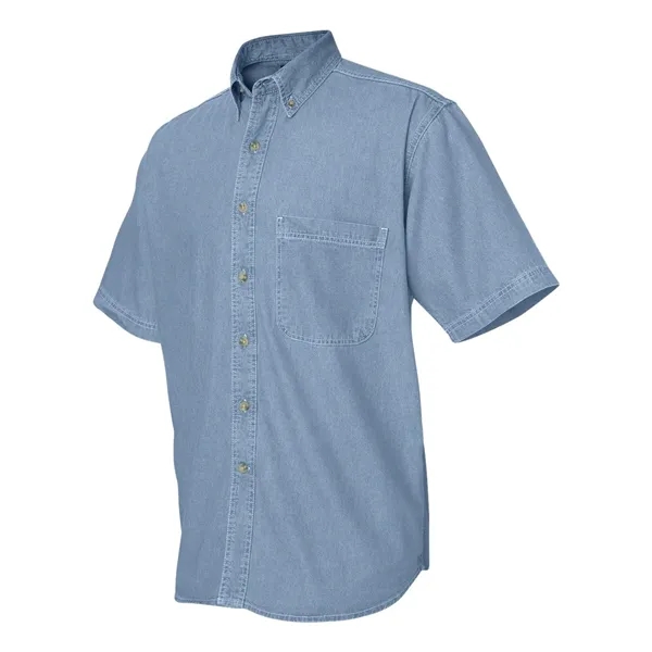 Sierra Pacific Men's Denim Short Sleeve Shirt - Sierra Pacific Men's Denim Short Sleeve Shirt - Image 8 of 9